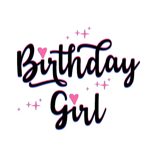 Birthday Girl Typography BD Girl Sweatshirt (Creator Uploaded)
