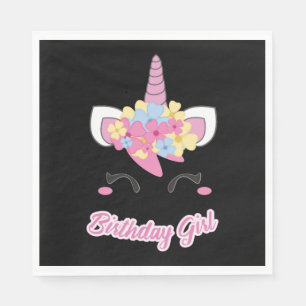 Birthday Girl Unicorn Napkin