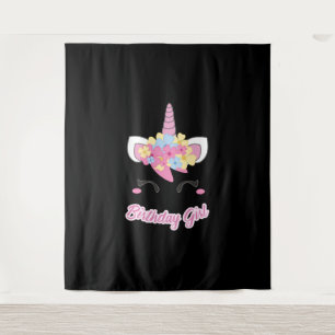 Birthday Girl Unicorn Tapestry