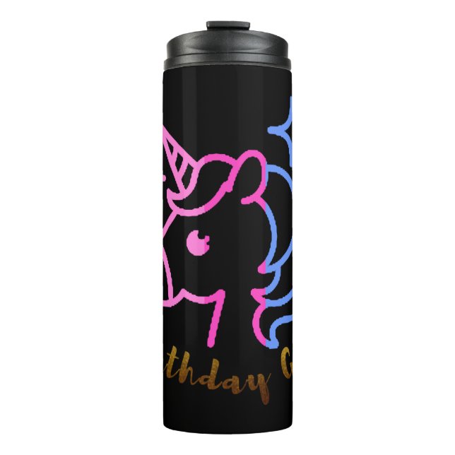 Birthday Girl unicorn unicorn unicorn gift Thermal Tumbler (Front)