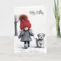 Birthday Girl Walking Her Dog