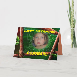 Birthday Girl with Bamboo Greeting Card