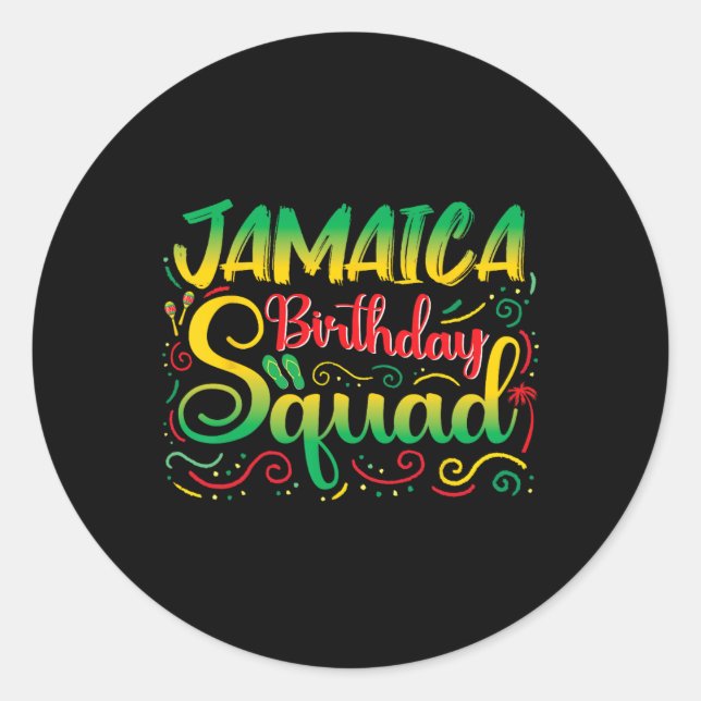 Birthday Girls Jamaica Squad Trip 2025 Party Outfi Classic Round Sticker (Front)
