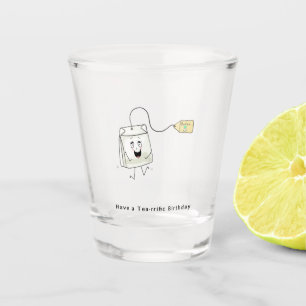 Birthday glass, tea themed birthday, tea lover shot glass