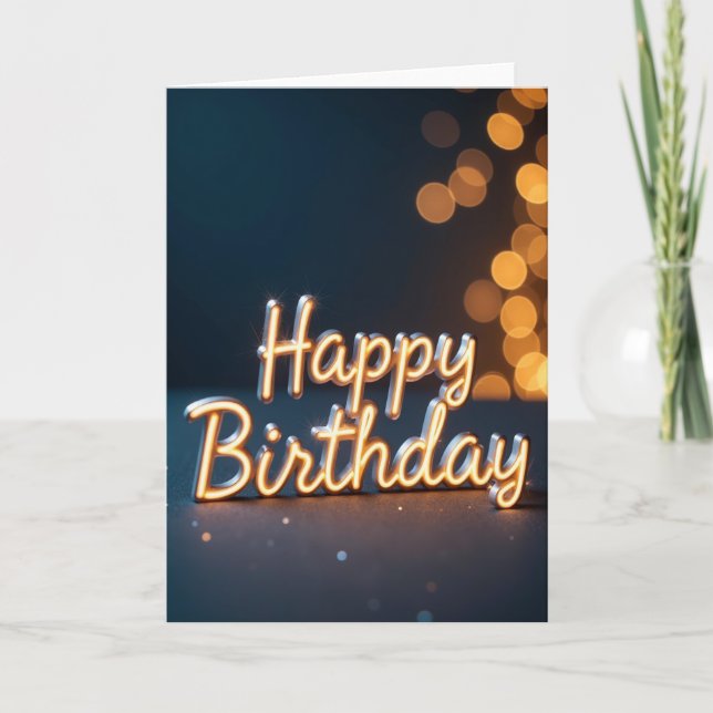Birthday Glow Script Card (Front)