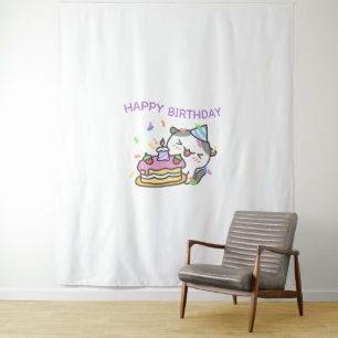 Birthday Glow Up Mode Tapestry