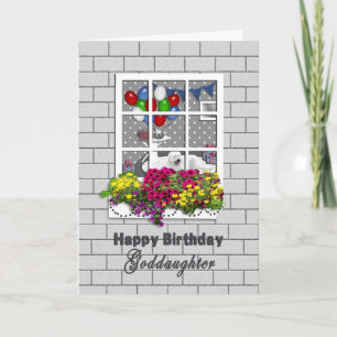 BIRTHDAY - Goddaughte - OUTSIDE LOOKING IN AT PART Card
