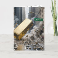 Birthday Gold Bar Crashing Wall Street