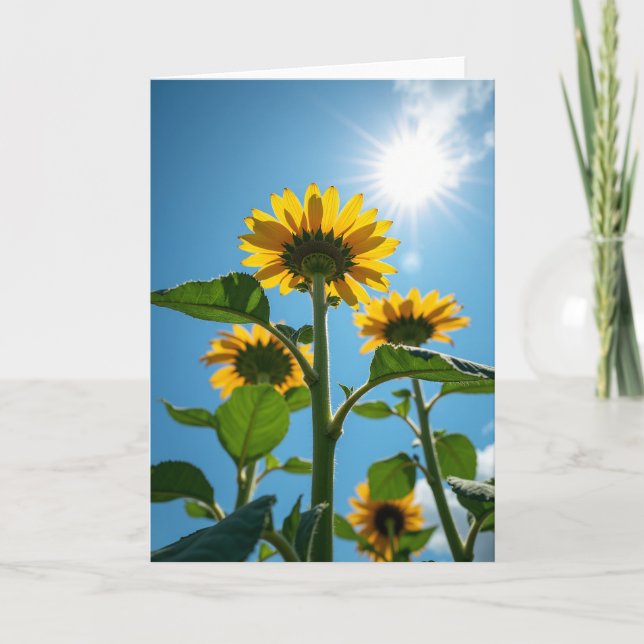 Birthday Golden Petals Card (Front)