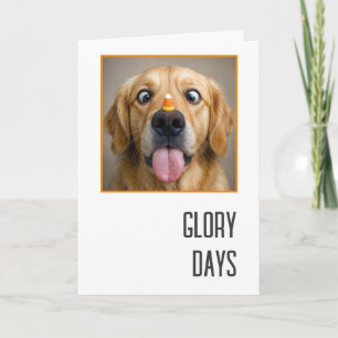 Birthday Golden Retriever With Candy Corn Card