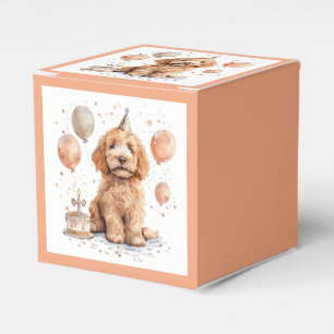Birthday Goldendoodle Dog Birthday Cake Favour Box