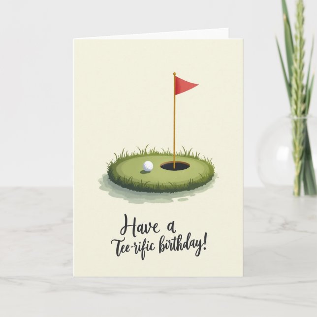 Birthday Golf Green Card (Front)