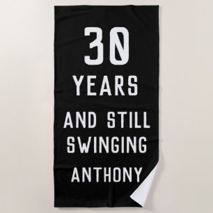 Birthday Golfer Funny 30th happy Dad Par Beach Towel
