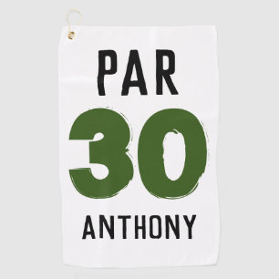 Birthday Golfer Funny 30th happy son Par Golf Towel