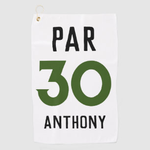 Birthday Golfer Funny 30th happy son Par Golf Towel