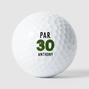 Birthday Golfer Funny 30th Party Par Thirty Golf Balls