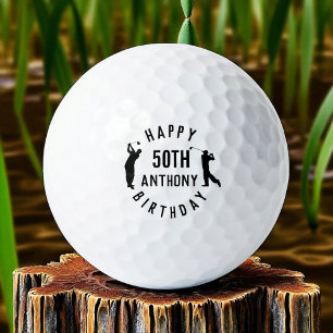 Birthday Golfer Funny 50th happy Dad Golf Balls