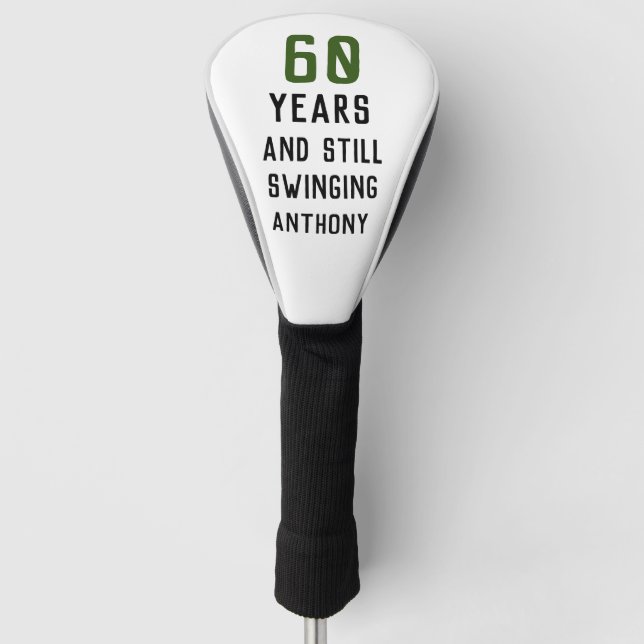 Birthday Golfer Funny 60th happy Dad Par Golf Head Cover (Front)
