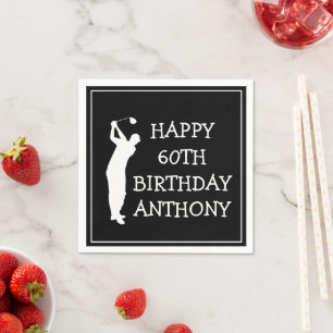 Birthday Golfer Funny 60th happy Dad Par Napkin