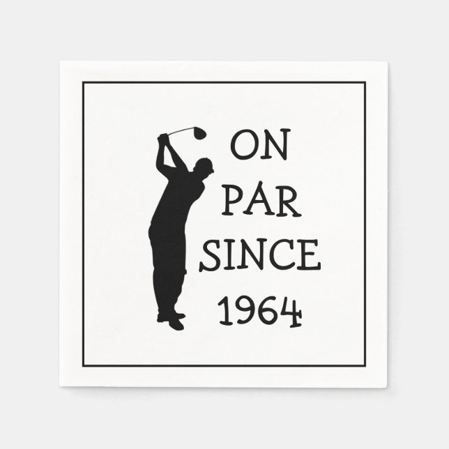 Birthday Golfer Funny 60th happy Dad Par Napkin (Front)