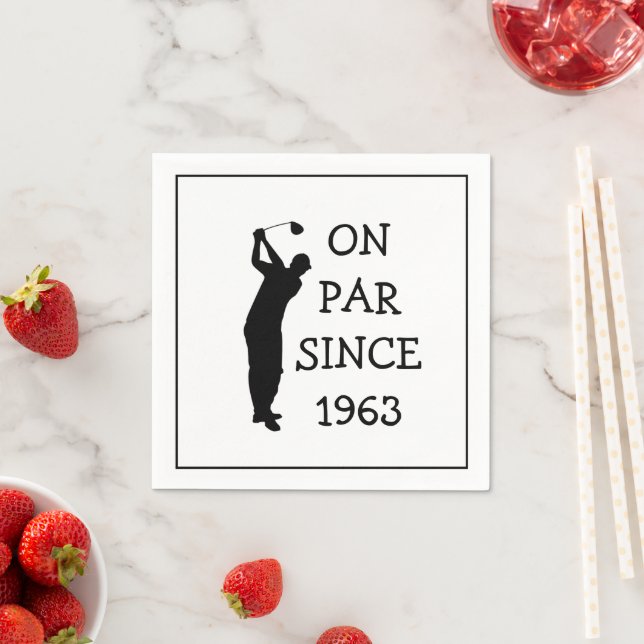 Birthday Golfer Funny 60th happy Dad Par Napkin (Insitu)