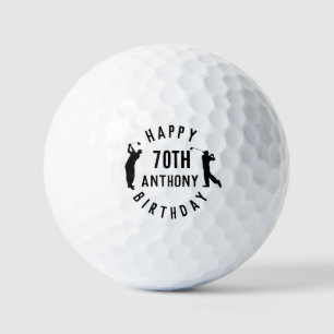 Birthday Golfer Funny 70th happy Dad Golf Balls