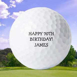 Birthday Golfer Funny 70th happy Dad Golf Balls