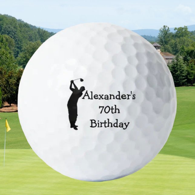 Birthday Golfer Funny 70th happy Dad Golf Balls (Creator Uploaded)