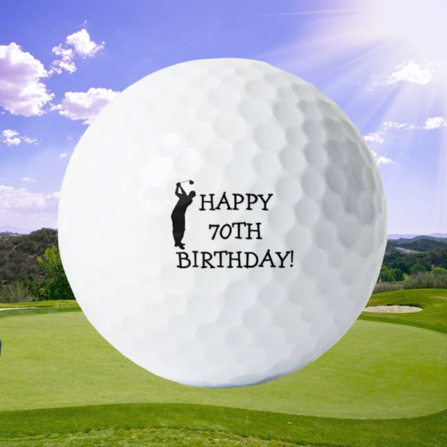 Birthday Golfer Funny 70th happy Dad Golf Balls (Creator Uploaded)