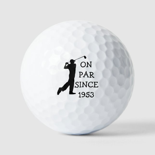 Birthday Golfer Funny 70th happy Dad Par Golf Balls (Front)