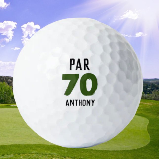 Birthday Golfer Funny 70th happy Dad Par Golf Balls (Creator Uploaded)