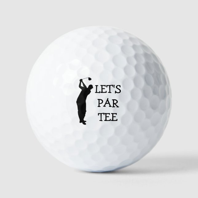 Birthday Golfer Funny 70th happy Dad Par Golf Balls (Front)