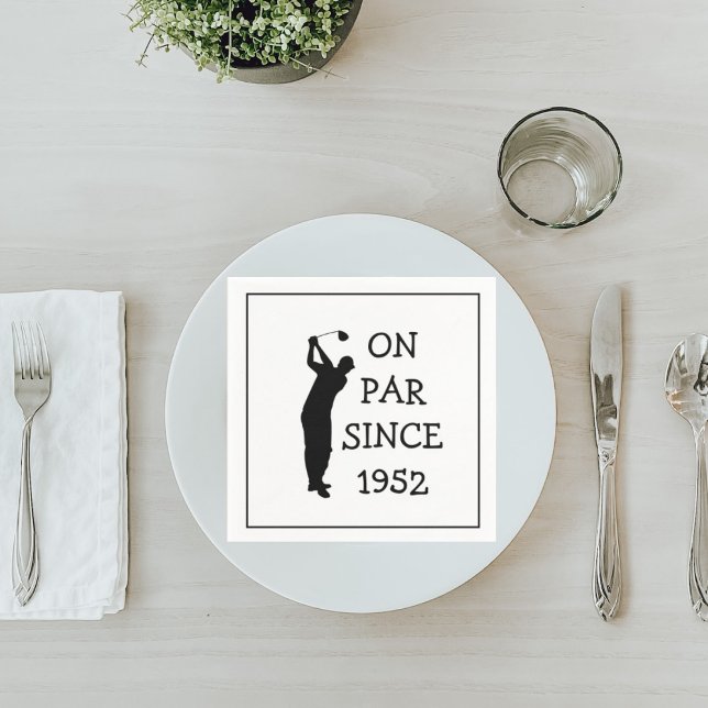 Birthday Golfer Funny 70th happy Dad Par Napkin (Creator Uploaded)