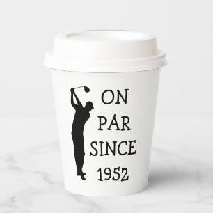 Birthday Golfer Funny 70th happy Dad Par Paper Cups