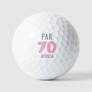 Birthday Golfer Funny 70th happy Mum Par Golf Balls