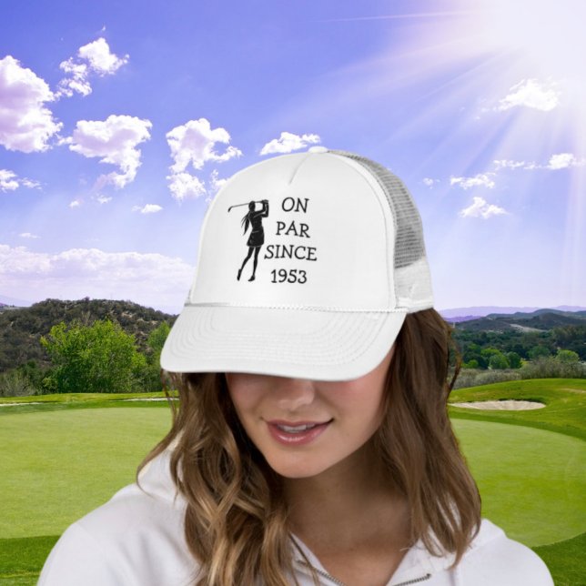 Birthday Golfer Funny 70th happy Par For her Trucker Hat (Creator Uploaded)
