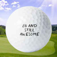 Birthday Golfer Funny 80th happy Dad Golf Balls