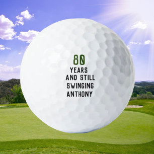 Birthday Golfer Funny 80th happy Dad Par Golf Balls