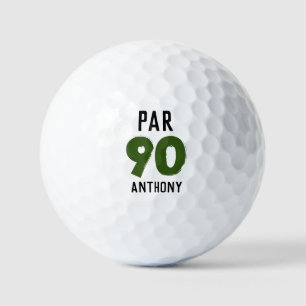 Birthday Golfer Funny 90th happy Dad Par Golf Balls