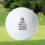 Birthday Golfer Funny 90th happy Dad Par Golf Balls<br><div class="desc">90 years and still swinging,  funny 90th birthday quote golf balls. Perfect for dad,  grandad,  stepdad. Golfer gift idea. You can personalise the year and name.</div>