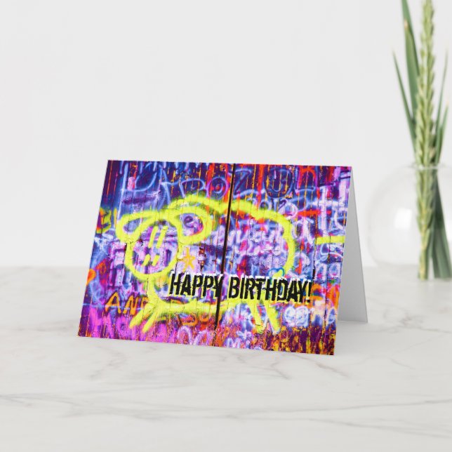 Birthday Graffiti Sheep Card (Front)