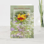 Birthday, Grandmother, Tulip and Butterfly Card<br><div class="desc">The yellow and red tulip and monarch butterfly provide a soft dreamy look to this birthday greeting card.  Customise the inside verse to suit your own needs.</div>