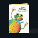 Birthday, Grandson, Frog, Kaleidoscope Collection Card<br><div class="desc">See many other designs in this bright Kaleidoscope Collection.  See under MY COLLECTIONS - KALEIDOSCOPE COLLECTION</div>