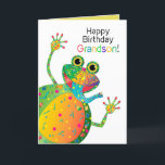 Birthday, Grandson, Frog, Kaleidoscope Collection Card<br><div class="desc">See many other designs in this bright Kaleidoscope Collection.  See under MY COLLECTIONS - KALEIDOSCOPE COLLECTION</div>