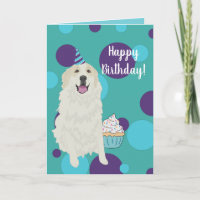 Birthday Great Pyrenees Mountain Dog Card
