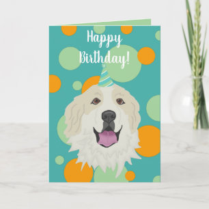 Birthday Great Pyrenees Mountain Dog Card