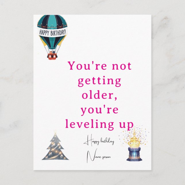 Birthday greet Card Unique &Personalised Gift Idea (Front)