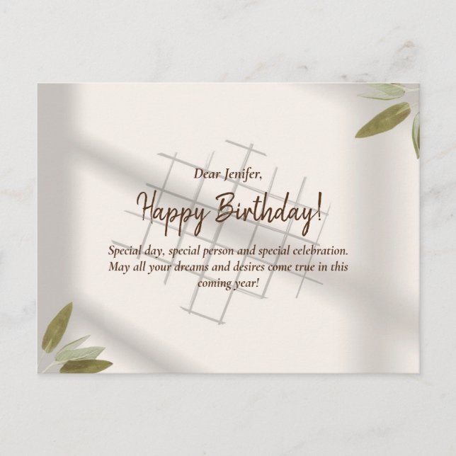 Birthday Greeting Card (Front)