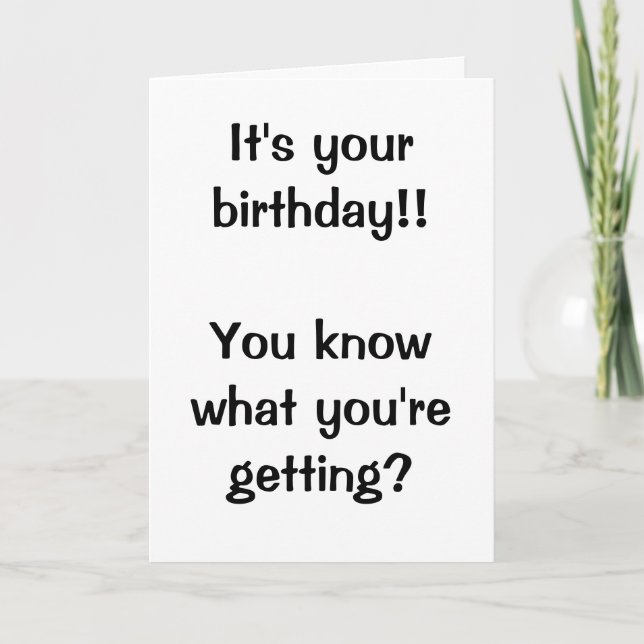 Birthday greeting card (Front)