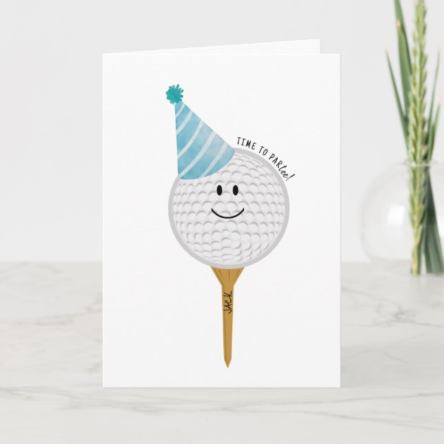 Birthday Greeting Card for Golf Lover (Front)